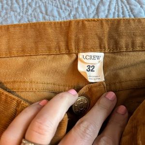 J. Crew Gold Corduroy Pants